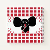Carnet Illustration d'éléphant bébé mignon (Dos)
