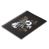 Carnet Illustration d'encre de chèvre noire et blanche (Côté gauche)