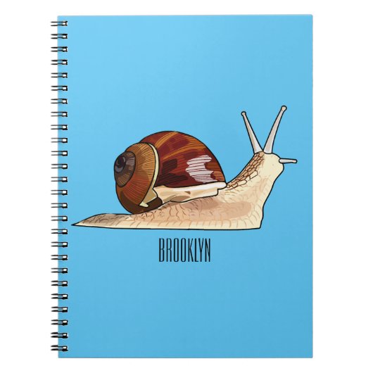 Carnet Illustration d'escargot (Devant)