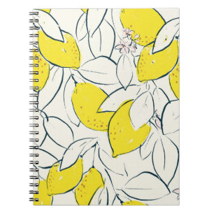 Carnet Illustration dessinée à la main d'agrumes de citro