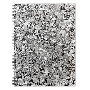 Carnet Illustration détaillée de dessin animé abstrait