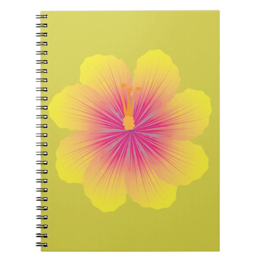Carnet Illustration d'Hibiscus jaune (Devant)