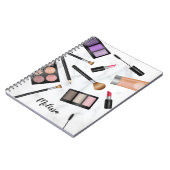 Carnet Illustration d'objets de maquillage sur faux marbr (Côté gauche)