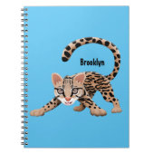 Carnet Illustration d'ocelot mignon (Devant)