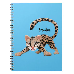 Carnet Illustration d'ocelot mignon