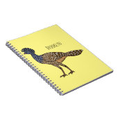 Carnet Illustration d'oiseau de curassow (Côté Droit)