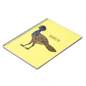 Carnet Illustration d'oiseau de curassow (Côté gauche)