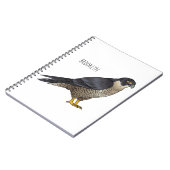 Carnet Illustration d'oiseau de faucon pèlerin (Côté gauche)