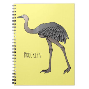 Carnet Illustration d'oiseau de rhée