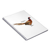 Carnet Illustration d'oiseau faisan à cou circulaire (Côté Droit)