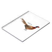 Carnet Illustration d'oiseau faisan à cou circulaire (Côté gauche)