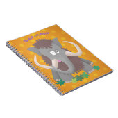 Carnet Illustration drôle de mammouth laineux (Côté Droit)
