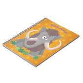 Carnet Illustration drôle de mammouth laineux (Côté gauche)