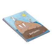 Carnet Illustration drôle de morse joyeux (Côté Droit)