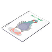 Carnet Illustration drôle de pigeon curieux (Côté gauche)