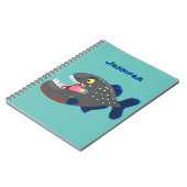 Carnet Illustration drôle de piranha affamée (Côté gauche)