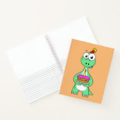 Carnet Illustration Du Brontosaurus Avec Gâteau D'Anniver (Intérieur)