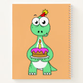 Carnet Illustration Du Brontosaurus Avec Gâteau D'Anniver (Dos)