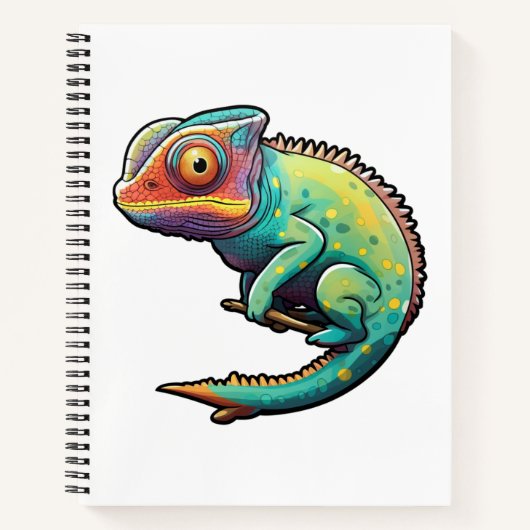 Carnet Illustration du caméléon de dessin (Devant)