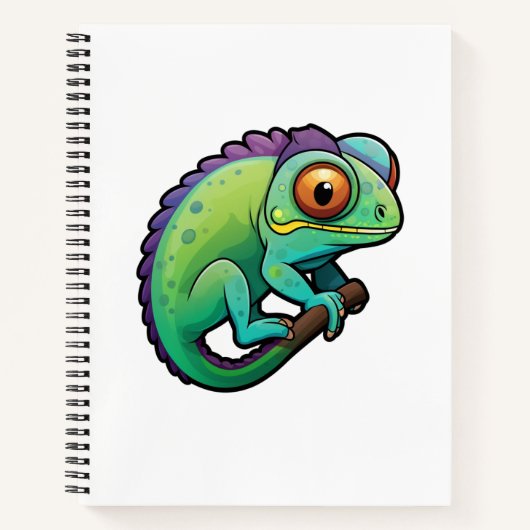 Carnet Illustration du caméléon de dessin (Devant)