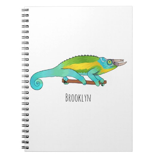Carnet Illustration du caméléon de Jackson (Devant)