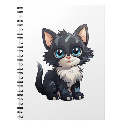 Carnet Illustration du chat de dessin (Devant)