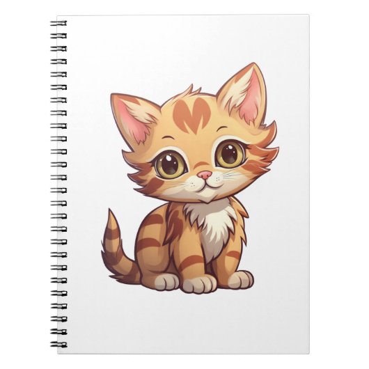Carnet Illustration du chat de dessin (Devant)