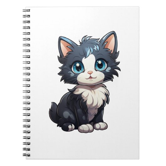 Carnet Illustration du chat de dessin (Devant)