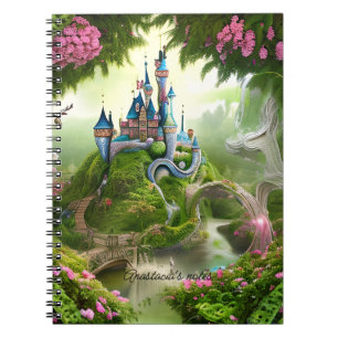 Carnet Illustration du château de Fairytale Girl Retour À