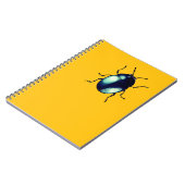 Carnet Illustration du coléoptère bleu brillant (Côté gauche)
