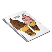 Carnet Illustration du cône de crème glacée (Côté Droit)