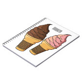 Carnet Illustration du cône de crème glacée (Côté gauche)