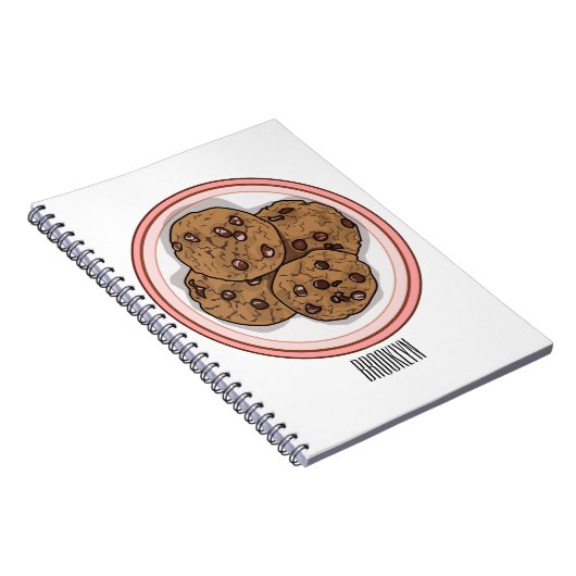 Carnet Illustration du cookie de puce à chocolat (Côté Droit)