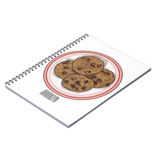Carnet Illustration du cookie de puce à chocolat (Côté gauche)