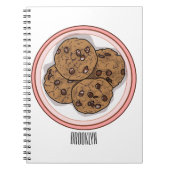 Carnet Illustration du cookie de puce à chocolat (Devant)