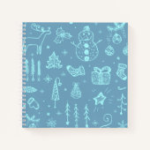 Carnet Illustration du dessin du Doodle de Noël mignon | (Devant)