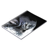 Carnet Illustration du dragon bleu et de la lune   (Côté gauche)