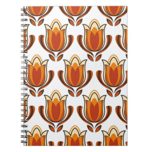 Carnet illustration du matériau motif rétro des années 70