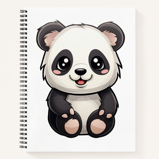 Carnet Illustration du panda de dessin (Devant)