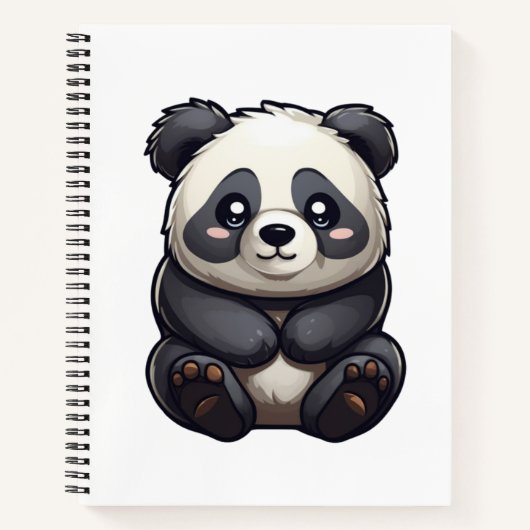 Carnet Illustration du panda de dessin (Devant)