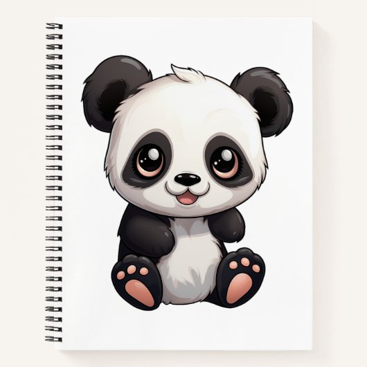 Carnet Illustration du panda de dessin (Devant)