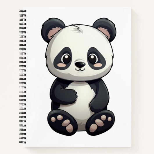 Carnet Illustration du panda de dessin (Devant)