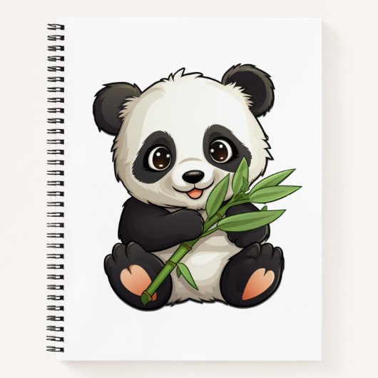 Carnet Illustration du panda de dessin (Devant)
