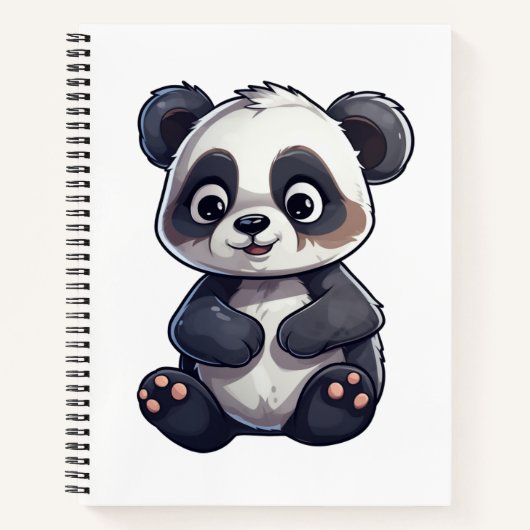 Carnet Illustration du panda de dessin (Devant)