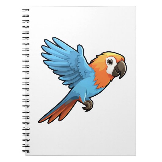 Carnet Illustration du perroquet de dessin (Devant)
