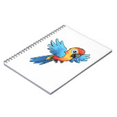 Carnet Illustration du perroquet de dessin (Côté gauche)