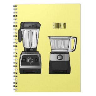 Carnet Illustration du processeur et du mixeur alimentair