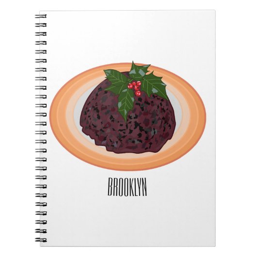 Carnet Illustration du pudding de Noël (Devant)