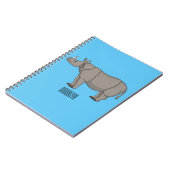 Carnet Illustration du rhinocéros de Javan (Côté gauche)