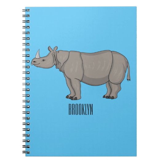 Carnet Illustration du rhinocéros de Javan (Devant)